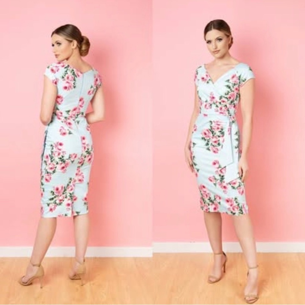 The Pretty Dress Company Floral Pencil Dress